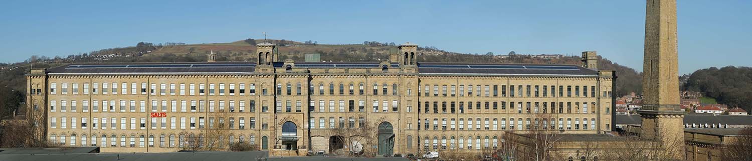Salts Mill, Saltaire, from across the canal